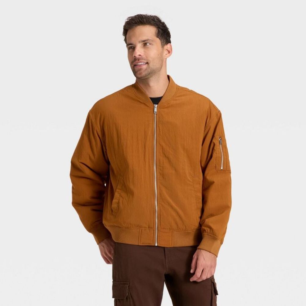 Men's Varsity Jacket - Goodfellow & Co Brown M
